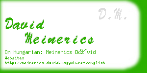 david meinerics business card